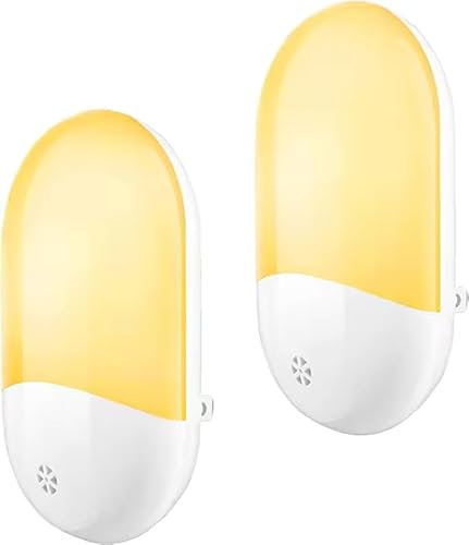 Tipeno Nachtlicht Steckdose mit Dämmerungssensor, 2 Stück LED Nachtlicht, LED Nachtlampe für Kinder, Kinderzimmer, Baby, Gang, Schlafzimmer; schafft warmes, blendfreies Licht für Sicherheit & Komfort