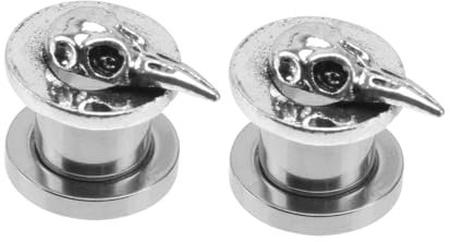 Holibanna Stylish Ear Jewelries 3D Bird Ear Studs Fashionable Ear Expanders 10mm Puncture Ear Rings Stainless Steel for Events