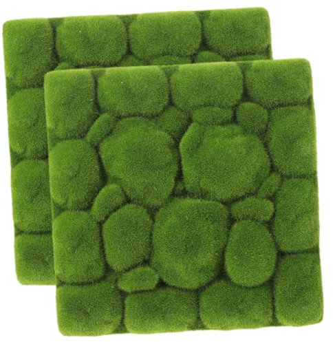 DECHOUS 2St Simulierte Moosschaumplatte künstliches Moos Simulation Teppich wandverkleidung Wand polsterung schaumstoffplatte Pflanzen künstlicher Moosrasen Mikro-Landschaftszubehör Green