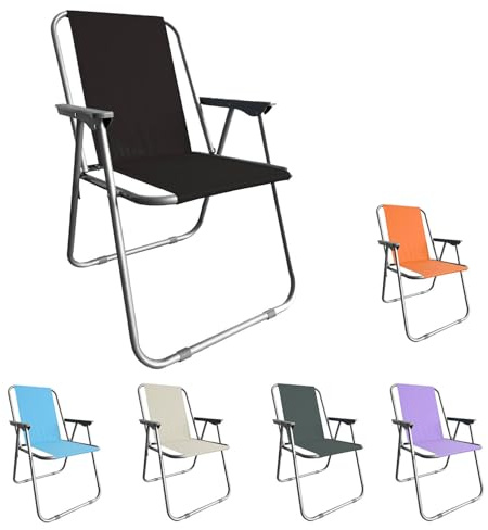 Outdoorstuhl Campingsessel Campingstuhl Klappstuhl Klappstuhl Polyester Camping Outdoor Metall B52xT44xH75cm