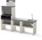 MAESTRO FERRETERO TUOZI - Pack 8 – Cocina DE Exterior VENIT Flex Plus HOTTE – Barbacoa Modular con Parrilla de Acero, Fregadero y Superficie de Trabajo (215 x 47 x 185 cm)