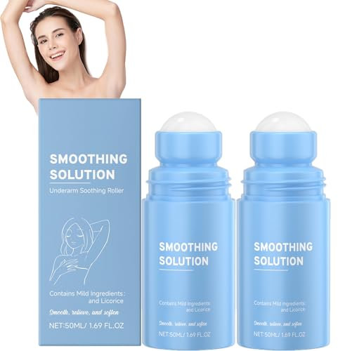 Hautglättungslösung Für Achselhaare Aftershave, Beruhigt die Haut nach der Rasur, Aftershave Beruhigenden Stift, Aftershave-Essenz, Roll- für Bikinizone, Beine und Achselbereich für Männer Frauen (2)