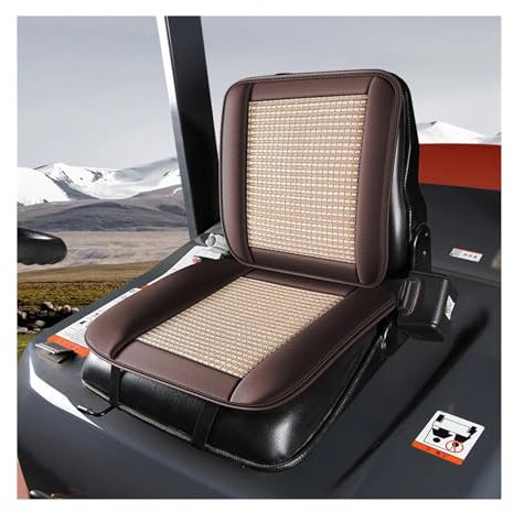 MOHUIED Rasenmäher Traktor Sitz Universal Gabelstapler Mäher Sitz Abdeckung for Gabelstapler Bagger Kran Engineering Fahrzeug für Traktoren(Beige Brown)