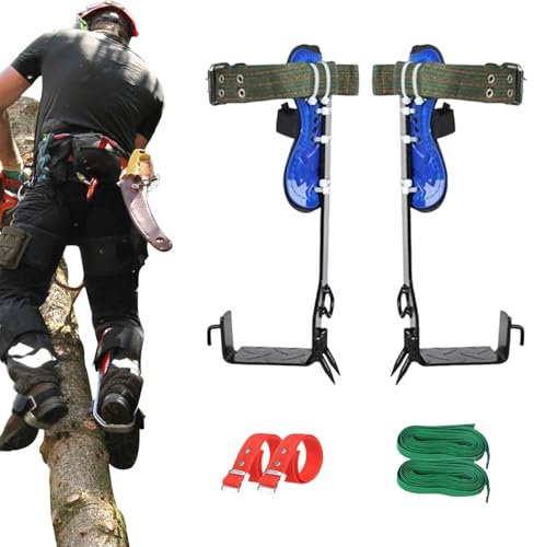 Generisch Baumkletterausrüstungsset - Baumklettersporen, Stangen-Kletterspikes | Baumarbeitswerkzeuge, Kletterausrüstung mit rutschfestem Pedal für Outdoor-Aktivitäten, Obstpflücken, Baumpfleger