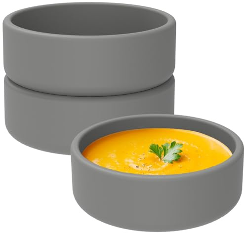 Barturry Grey Nonstick Silicone Egg Poacher Set of 3, Air Fryer Egg Boiler Mould Cups, Microwave Egg Bite Maker