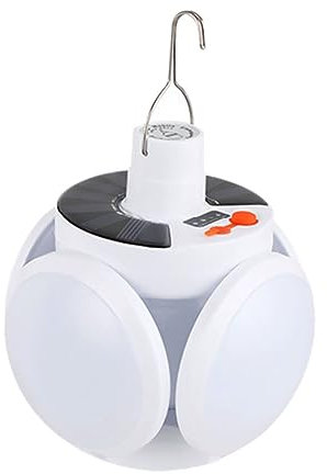 UPKOCH Faltbare LED Campinglampe Kunststoff Solar Sicherheitslampe Praktische Außenlampe für Outdoor Aktivitäten für Camping Angeln und Bergsteigen