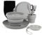 Lot de 6 Ensembles de Vaisselle de Camping Pliables avec Couverts en Acier Inoxydable, Vaisselle en Plastique Réutilisable avec Bols, Assiettes, Gobelets et Sacs Filet pour Voyages, Camping