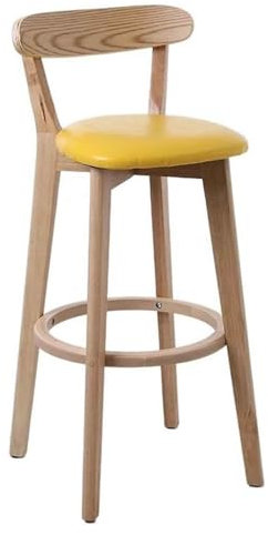 Silla de bar de madera, taburete de cocina de 71 cm de alto, estilo escandinavo para bistró, pub, cafetería, isla
