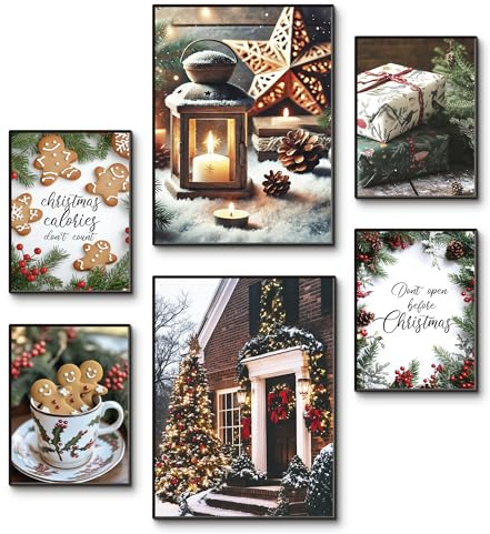 ARTLAND Premium Poster Set 6tlg. 4x30x40 / 2x45x60 OHNE RAHMEN aesthetic Winter Deko Weihnachten Advent christmas decor U5KB