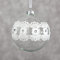 DecoKing Weihnachtskugel 10 cm Weiß Transparent Kugel mit Spitze Glaskugel Weihnachten Deko Weihnachtsdeko
