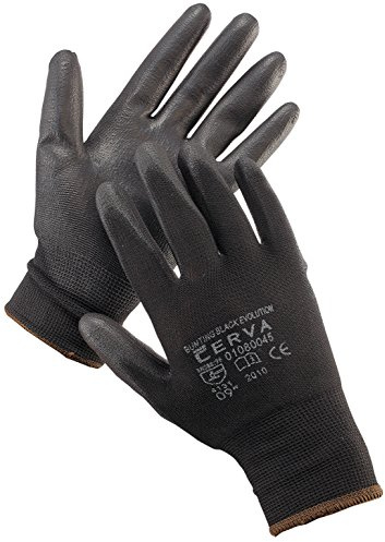 CERVA 10-01080045-09 Bunting Evolution Handschuhe, Größe 9/Large, Schwarz (12-er Pack)