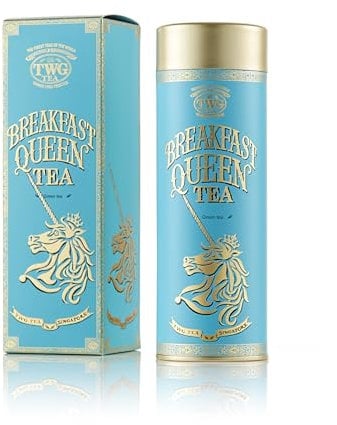 TWG Tea | Breakfast Queen Tea | Loose Leaf Green Tea | Rose Petals | Haute Couture Tin, 100g | Gift Set