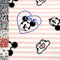 MAGAM-Stoffe Mickey Mouse Jersey Kinder Stoff Oeko-Tex Meterware 50cm (Love Streifen rosa)