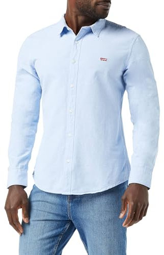 Levi's Men's Long-Sleeve Battery Housemark Slim Shirt, Allure, M