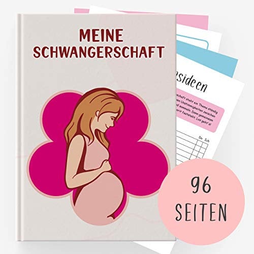 Schwangerschaftstagebuch - Tagebuch für die Schwangerschaft zum selber eintragen I Geschenk für Schwangere - Braun