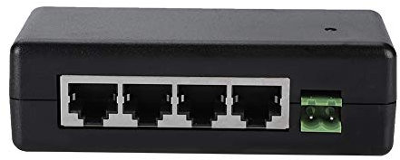 POE Injectors, DC 12V-48V 4-Port POE Power Adapter Poe Ethernet Power Supply Injector for IP Camera, Support PC/Hub/Switch/Router