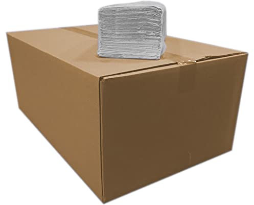 Netuno ZZ Zickzack 20x200 Blatt, 4.000 Blatt Papierhandtücher für Spender Halter Handtücher Papiertücher Grau 1-lagig 1lg ZZ-Falt natur für Küche sanfte Reinigung Hände