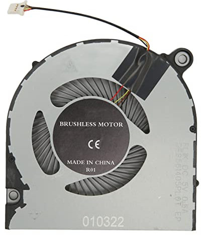 Zunate Ventilateur de Refroidissement, Remplacement du Ventilateur de Refroidissement pour Ordinateur Portable 4 Broches en Alliage D'aluminium, pour pour 5 AN515-43 AN515-54