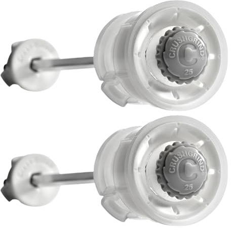 CrushGrind Macina per sale e pepe in ceramica fai da te con macinatura regolabile (260 mm, confezione da 2)