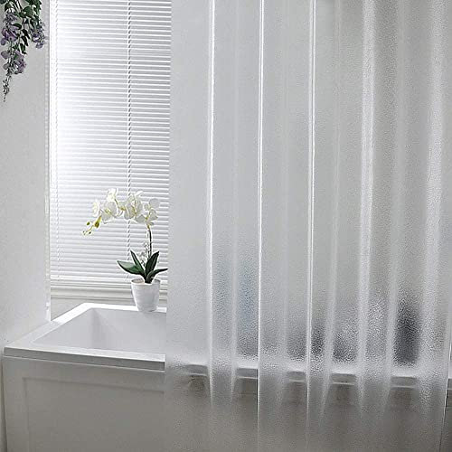 Helweet Tenda Vasca da Bagno, Tenda Doccia Antimuffa, Tenda da Doccia, Tende Doccia Lavabile, Tenda Doccia Trasparente, 120 x 180 cm, con 4 Anelli per Tenda da Doccia in Plastica