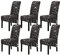 Jaotto Stuhlhussen 6er Set Stretch, XL Stuhlhussen Abwaschbar Waschbarer Elastische, Stretch Stuhlschoner Große Stuhlbezüge für Stuhl Esszimmer Büro Esszimmer Hotel Bankett(Pflaumenblüte,Set of 6)