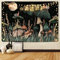 Yugarlibi Pilz Wandteppich Schwarz Wald Schnecke Wandbehang Mond Sterne Pflanzen Wandtuch Wandkunst Tapisserie für Schlafzimmer Wohnzimmer 235x180cm