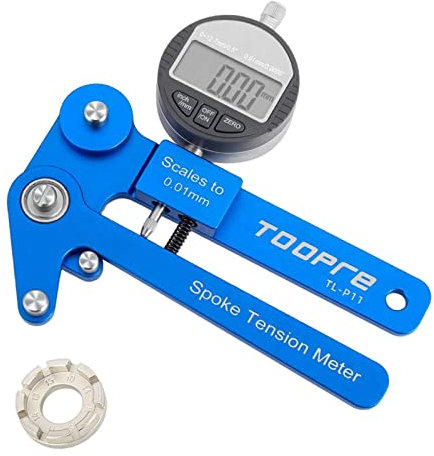 Perfeclan Bike Spoke Tension Meter Herramienta de medición Herramienta de Ajuste de Bicicleta Aleación de Aluminio Profesional, medidor Digital