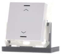 KNX Button Light 55 1-fold, RGBW, Reinweiß glänzend, Rollo