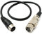 System-S Audio Cable 50 cm XLR 3-Pin Female to DIN 5-Pin Male Adapter in Black