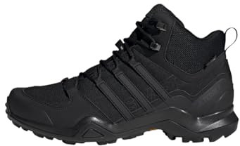 adidas Herren Terrex Swift R2 Mid Gore-TEX Hiking Shoes Wanderschuhe, Core Black/Core Black/Carbon, 44 2/3 EU