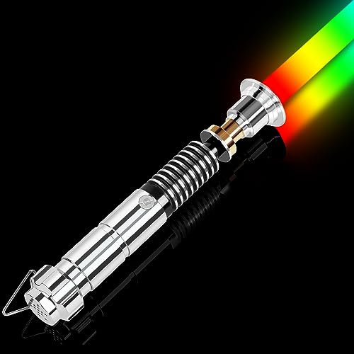 Xenopixel Lightsaber, Heavy-Duty Luke Lightsaber with Motion Control, Smooth Swing Lightsaber Metal Handle with 34 Soundfonts & 16 GB SD Card, 16 RBG Colours for Adults (45 inches)
