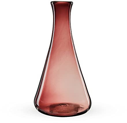 Segunda Vida Rosado Decanter - Hand Blown 100% Recycled Glass Wine Carafe - Pink Wine Decanter Fits 1 Standard Wine Bottle Set of 1