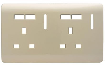 Trendi Switch 2 Gang 4 Port USB Spare Faceplate for Modern Designer Plug Socket in Champagne Gold