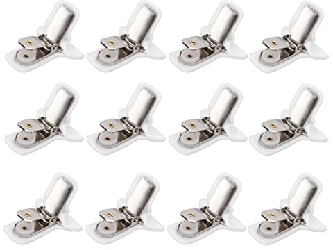 12 Stück Gepolsterte Bettdecken-Clips, Gepolsterte Vorhang-Bettdecken-Clips, Verhindern das Verschieben von Bettdecken, Decken-Befestigungsklammern für das Bett, Weiße Gepolsterte Decken-Befestigungsk