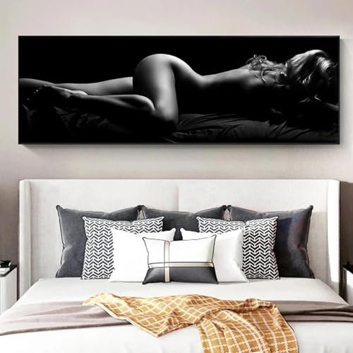 Leinwandgemälde, Wandkunst, sexy Model, Frau, Aktmalerei, Kunst, Poster und Drucke, Bilder, Heimdekoration, Gemälde für Raumdekoration, 40 x 120 cm (16 x 47 Zoll), rahmenlos