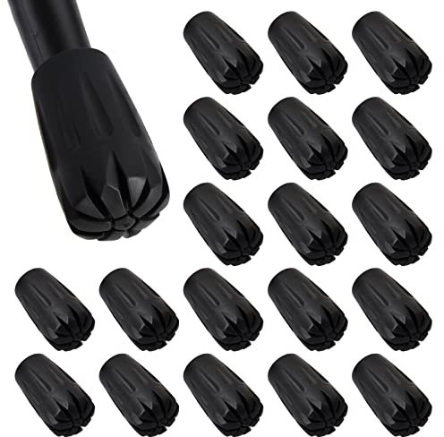 Cozlly Punta Caña de Caminar, 20 Piezas Tapas de Punta de Bastón, Tacos de Goma para Bastones Trekking, Walking Stick Tip Cap, Puntas de Goma Bastones Senderismo, Puntas de Goma para Todos Bastones