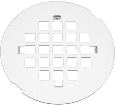 OTOTEC 1PC Snap in Shower Drain Cover 4.25 Inch Round Stainless Steel Drain Grid Cover for Bathroom Graden Balcony Garage (Square Hole)
