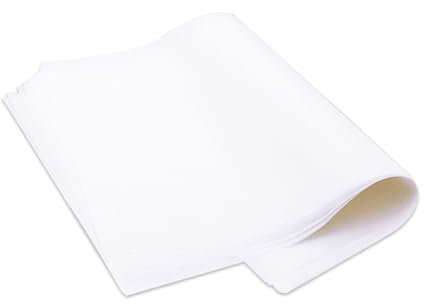 Rumyve 50 Pre-Cut Unbleached Parchment Baking Paper Packaging (White)