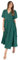 Lovedrobe Women's Ladies Maxi Dress Short Puff Sleeves V-Neckline Wrap Waist Tie A-line Evening Occasion Summer Wedding Guest Green 20