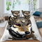 MAQUE Wilde Tiere BettwäSche 135x200 Wolf 3D-gemustertes Mikrofaser Bettwäsche-Sets, Weich Bettbezug mit Reißverschluss und 2 Kissenbezüge 80 x 80cm