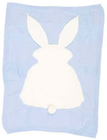 Abaodam Personalisierte Babydecke - 3d-ohr-strickdecke - Himmel - Neugeborenengeschenk