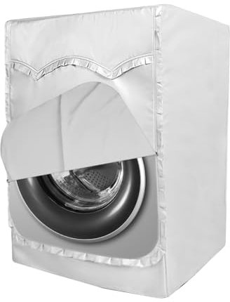 SCHYIDA Waschmaschine Abdeckung, Schutzhülle Waschmaschine Silber 85cm * 60cm * 65cm Waschmaschinengehäuse Waschgeräte Schutz Trockner Abdeckung Wasserdichte Sonneschutz Hülle für Zuhause
