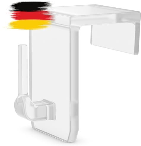 Raumhero Fensterhaken 100% Made in Germany - zum Einhängen (26 Stk.) Haken für Fenster Deko, Aufhänger Fensterdeko, Lichterkette, Weihnachtsstern - Haken transparent (Klemmbereich: 21-25 mm)