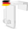 Raumhero Fensterhaken 100% Made in Germany - zum Einhängen (26 Stk.) Haken für Fenster Deko, Aufhänger Fensterdeko, Lichterkette, Weihnachtsstern - Haken transparent (Klemmbereich: 21-25 mm)
