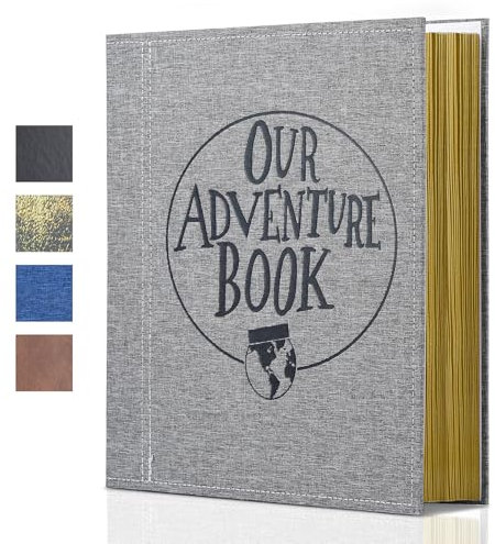 Großes Abenteuerbuch-Fotoalbum, magnetisch, 33 x 29,2 cm, DIY, handgefertigt für Jahrestag, Familienerinnerungen, für 7,6 x 12,7 cm bis 20,3 x 25,4 cm, inspiriert von Up, perfekt für Paare, Freunde,
