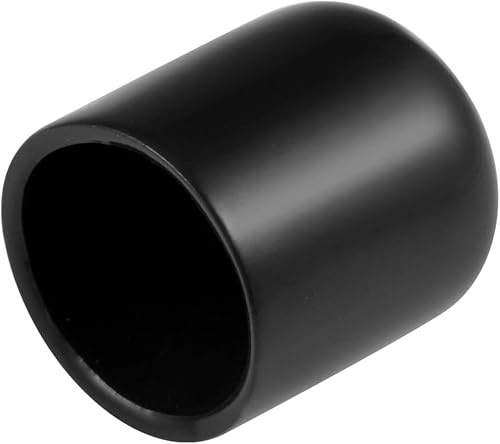 TA-VIGOR 100Pcs Rubber End Caps 13mm ID Flexible Round Thread Protectors | Black Vinyl Flexible Bolt Covers End for Screws, Bolts, Tubes, Cables And Wires