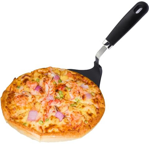 Pala scorrevole per pizza, paletta per pizza, in legno, con manico comodo, pala per pizza, strumenti da forno, pane, torte per pizza (36,5 x 16,1 cm) (nero)