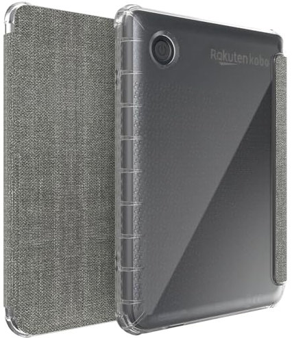 TUDIA SKN FLIP V2 diseñado para Kobo Clara BW/Colour Case (2024) – [Tecnología mejorada de encendido y apagado automático] A prueba de golpes, delgada y transparente de cuero texturizado de