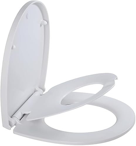 YOTOREE Family Toilet Seat 2 in 1, Urea-Formaldehyde O-Shaped Magnetic Child Seat, WC Soft Close, Quick Release Child-Friendly Toilet Seat, Children's Toilet Training Toilet Seat Support 200kg