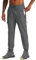 WILLIT Herren Jogginghose Wanderhose Reise Sporthose Leichte Cargohose Schnelltrocknend Outdoorhose Laufhose Jogger Wandern mit Tasche Dunkelgrau L